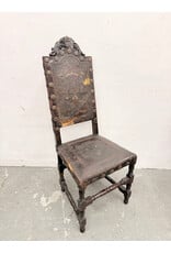 Antique Portuguese Style High-Back Chair
