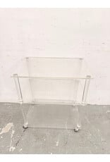 Acrylic 3-Tier Rolling Cart