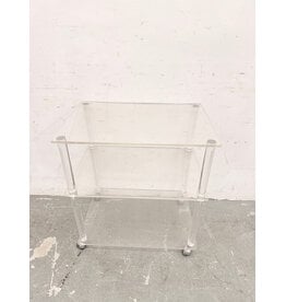 Acrylic 3-Tier Rolling Cart