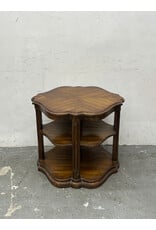 Walnut Finish French Inspired Side Table