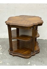 Walnut Finish French Inspired Side Table