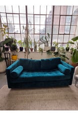 JoyBird Briar Peacock Sleeper Sofa AS IS (NO MATTRESS)