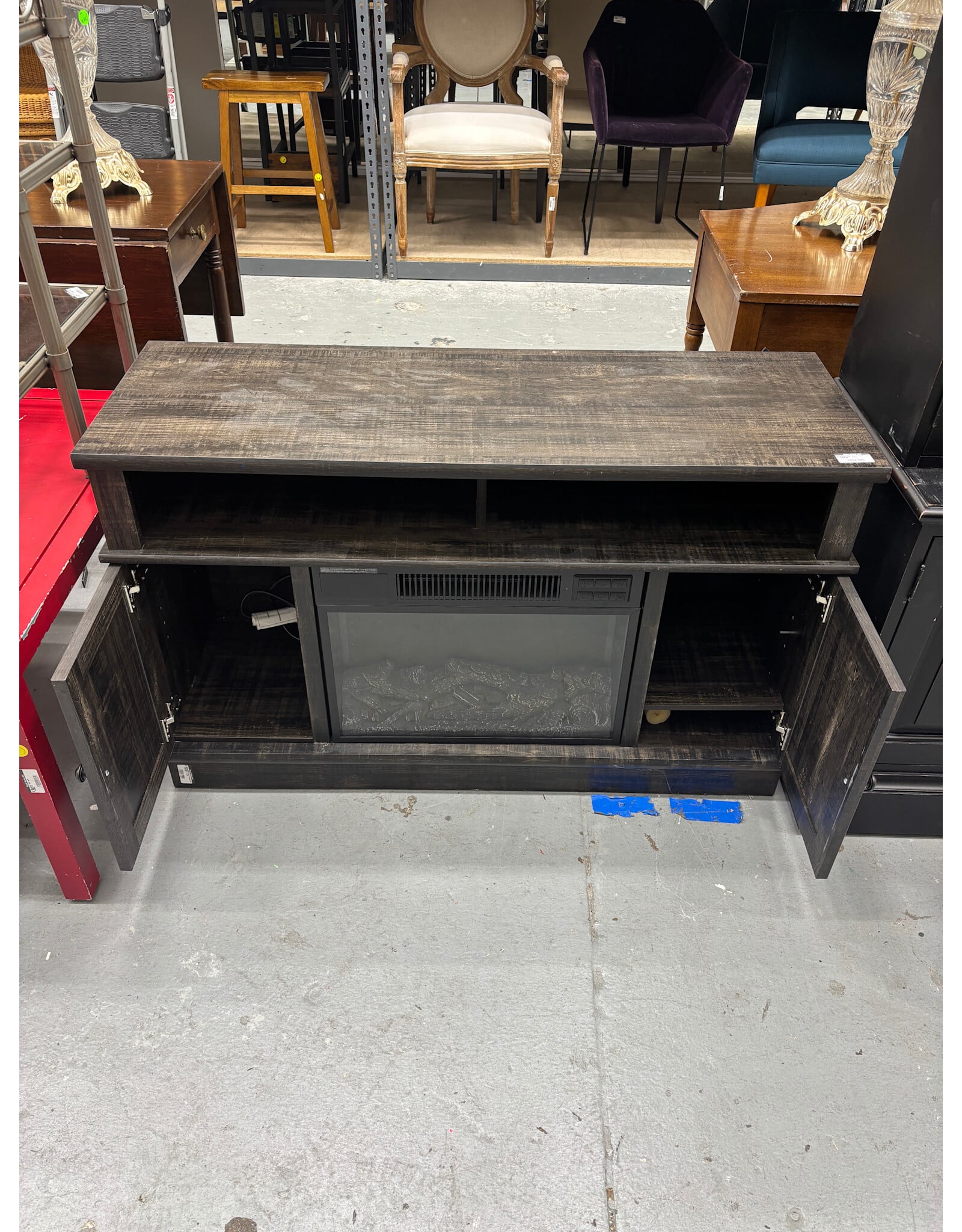 Digital Fireplace TV Stand