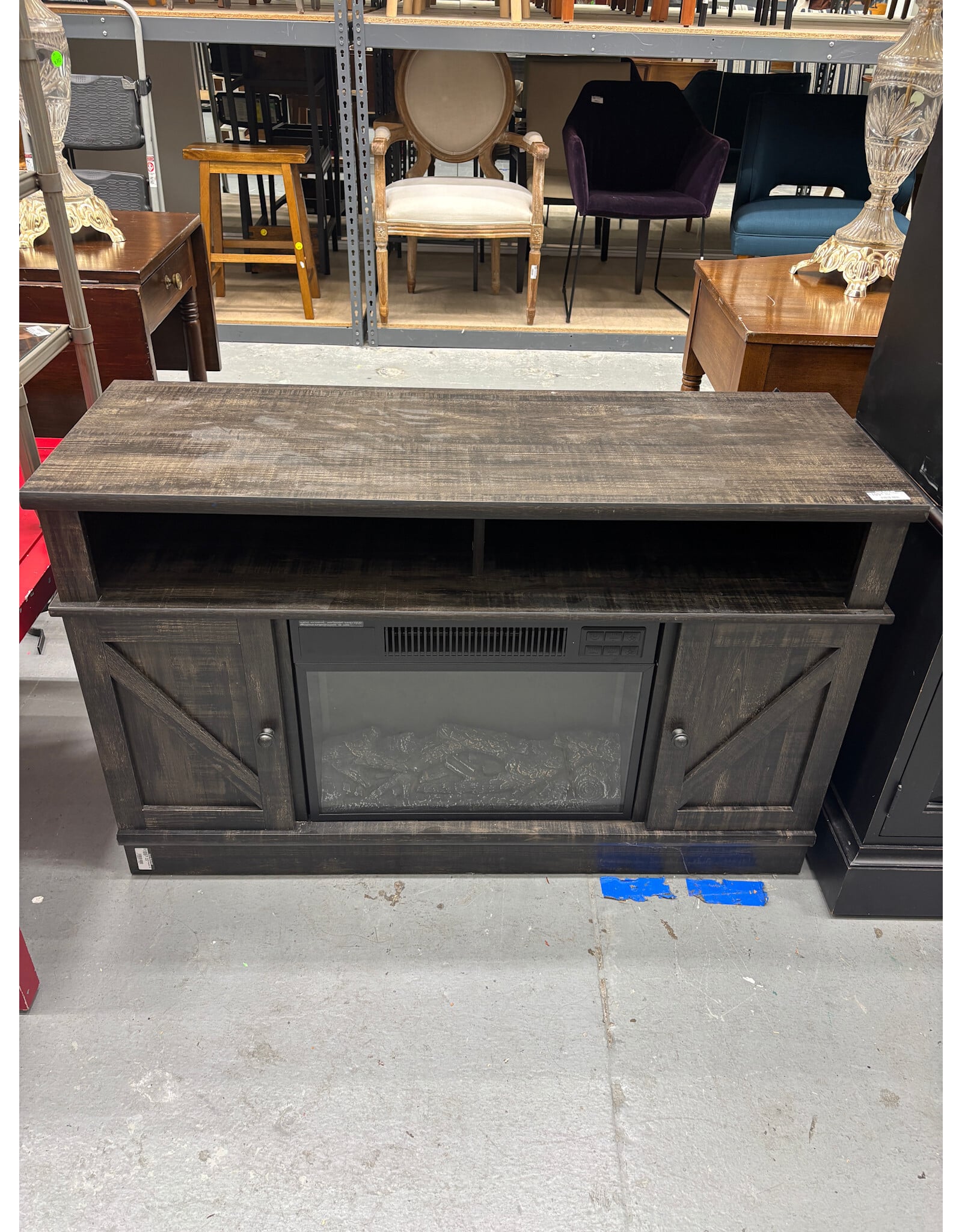 Digital Fireplace TV Stand