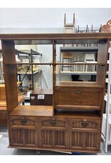 Freestanding Wall Shelving with Brass Details