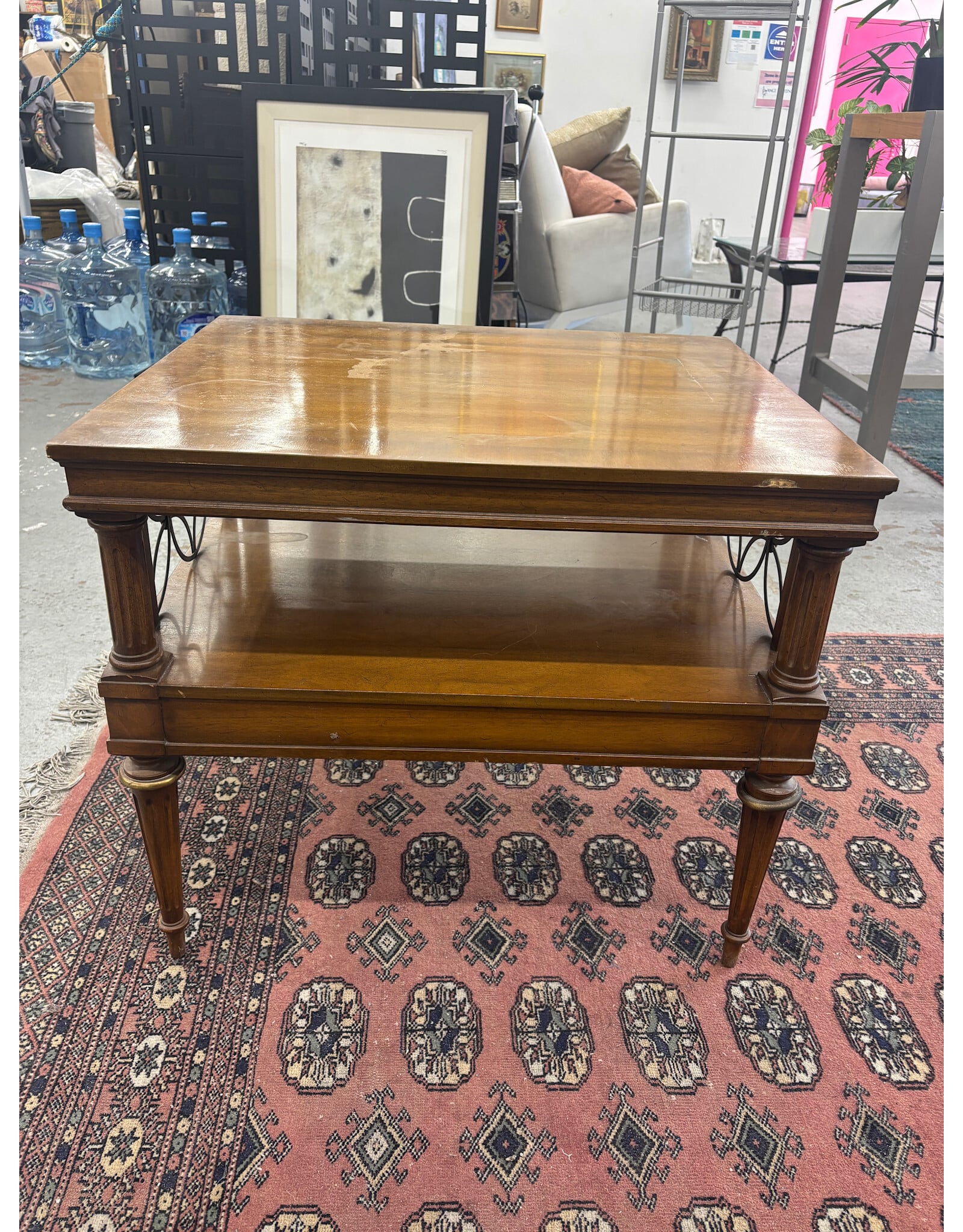 Neo-Classical Walnut Side Table