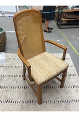 Burl and Cane Dining Chair