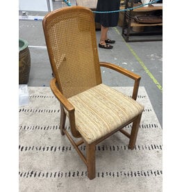 Burl and Cane Dining Chair