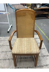 Burl and Cane Dining Chair