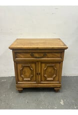 Vintage Country-Style Solid Oak Nightstand