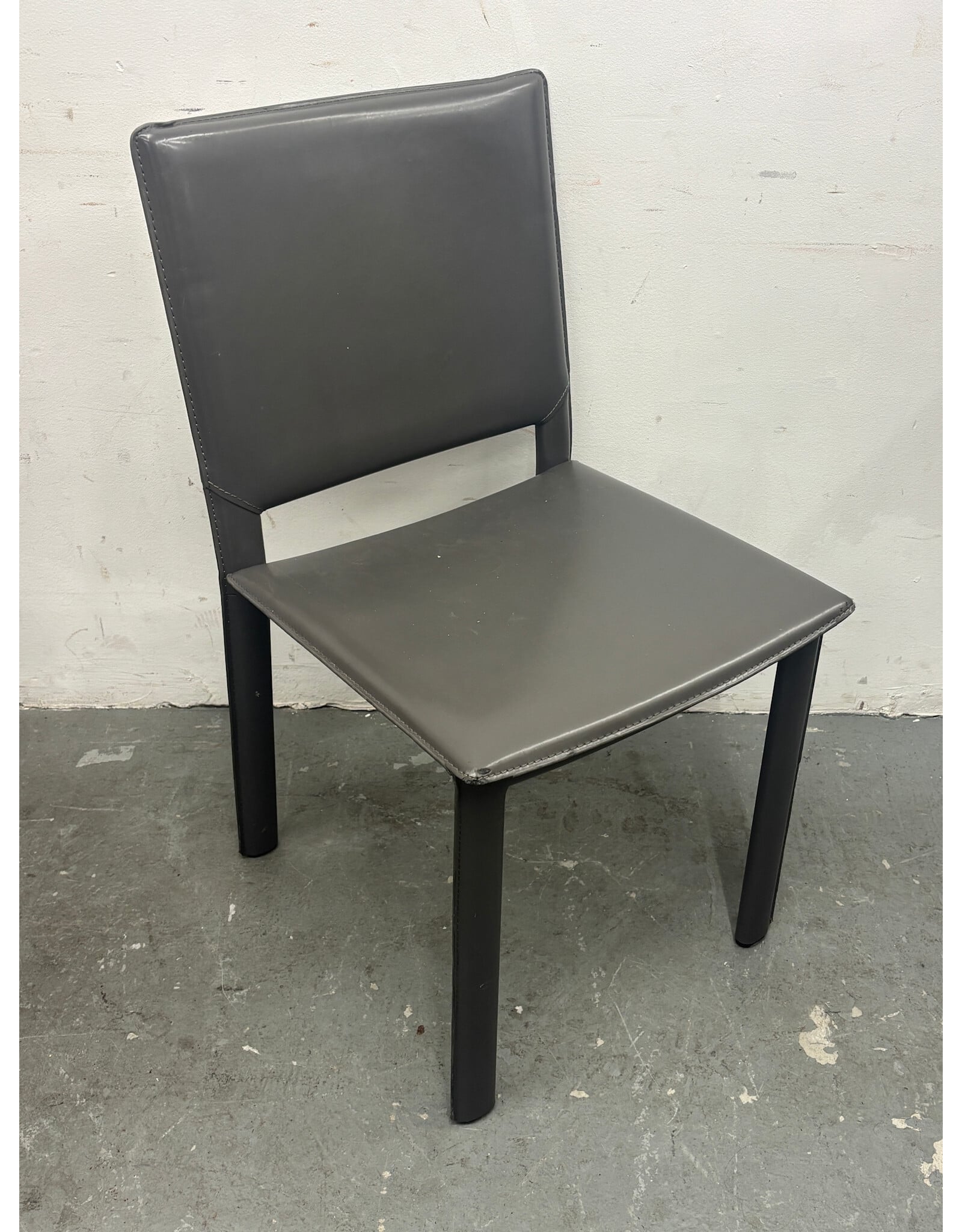 Room & Board Madrid Gray Leather Dining Chair