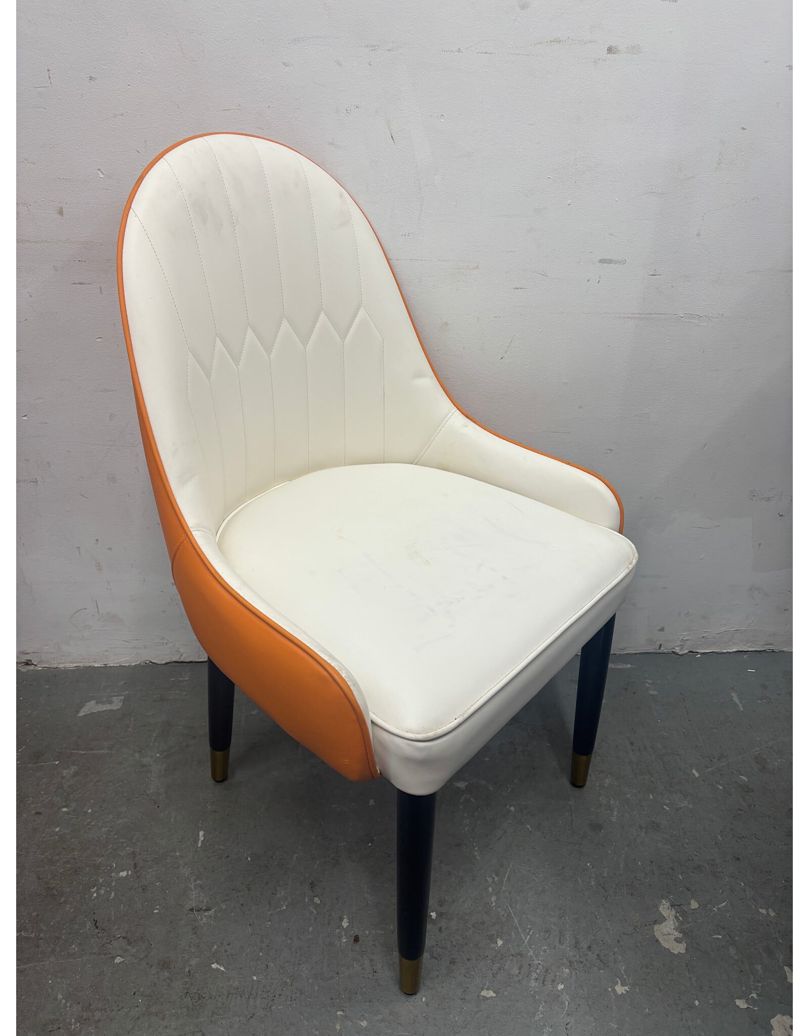 Le Creamsicle Faux Leather Dining Chair