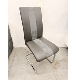 Two Tone Grey Cantilever Side Chair