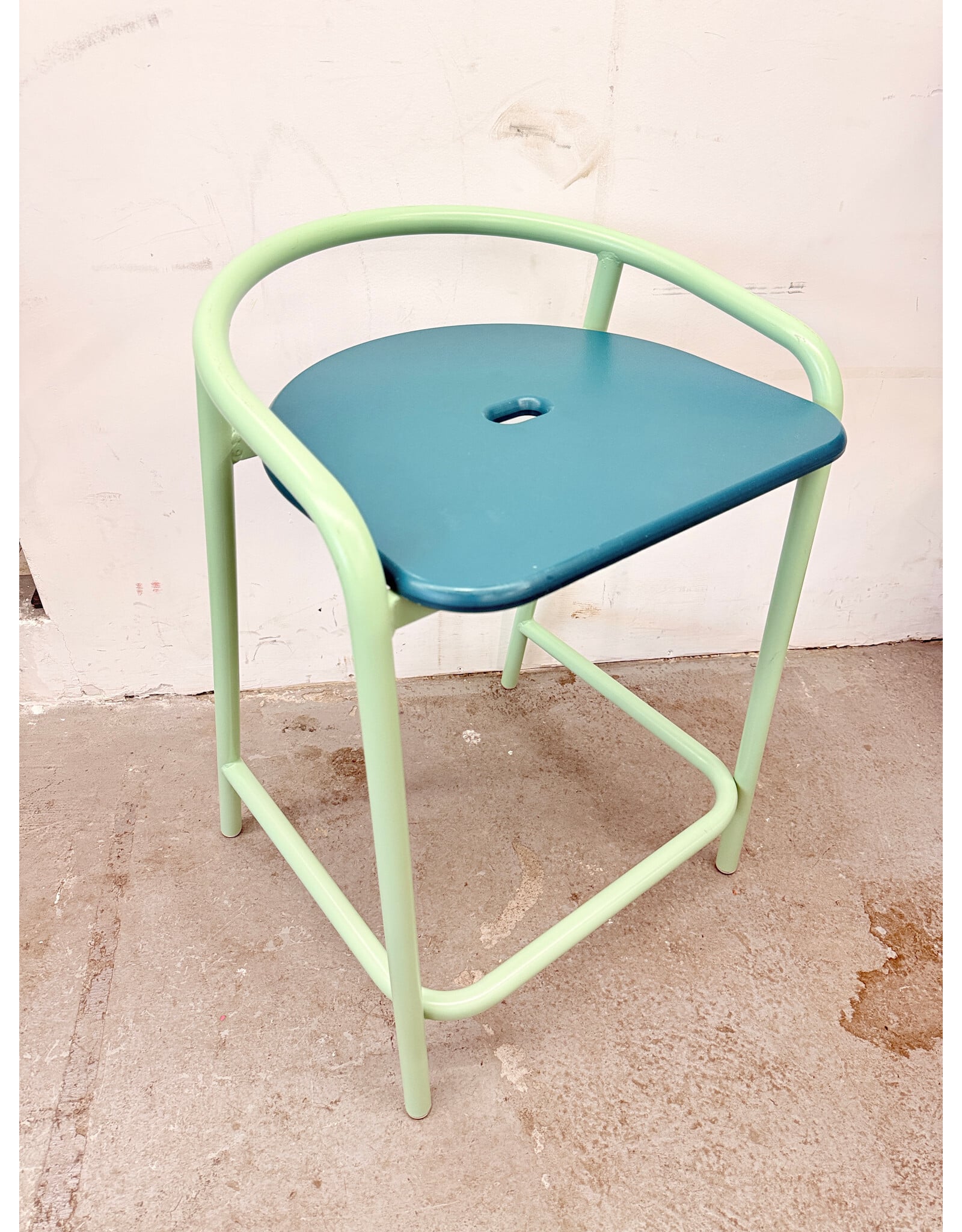 Division Twelve Two Tone Wedge Counter Stool