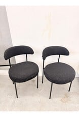 Black Boucle Side Chair