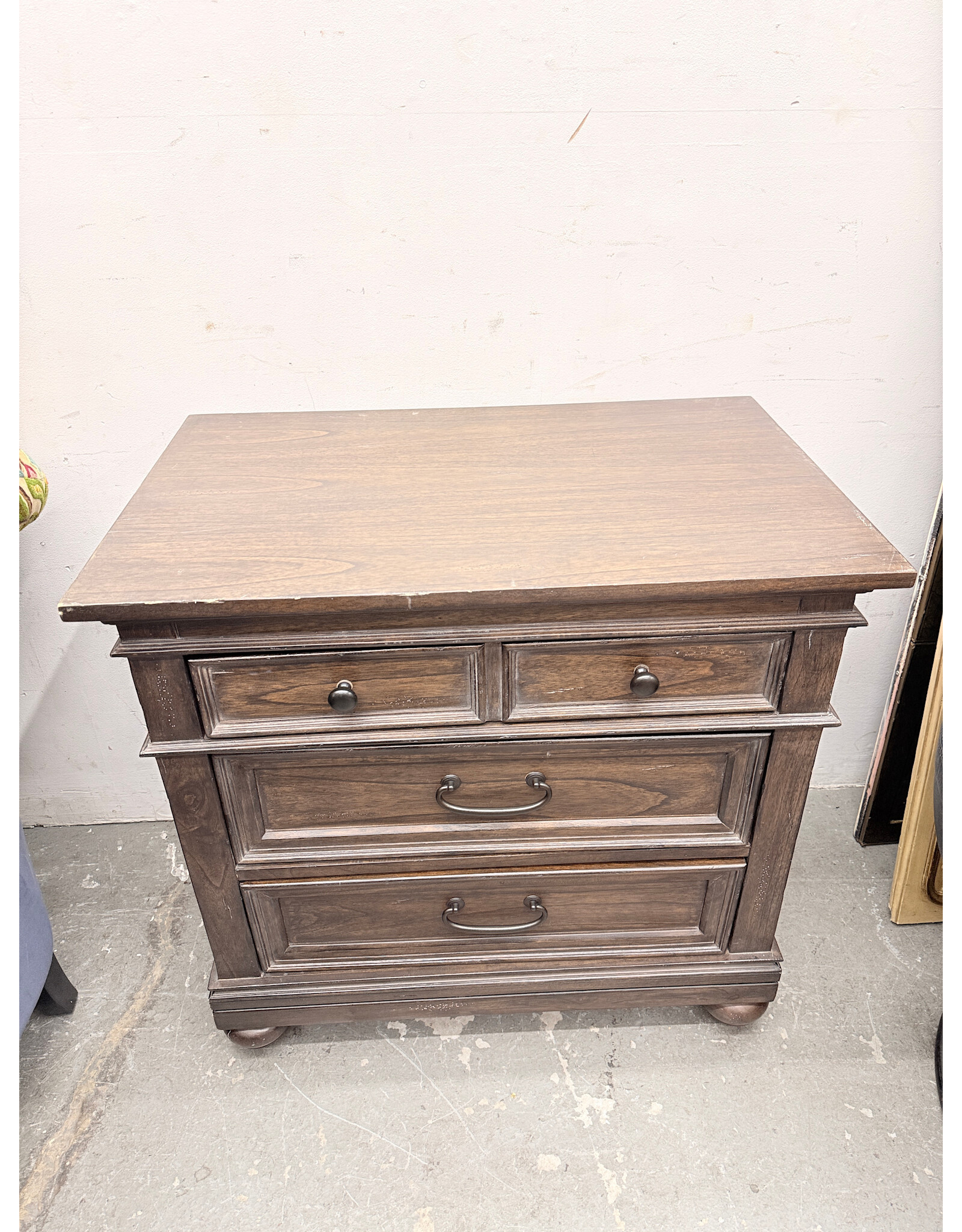 Modern Brown 3-Drawer Nightstand