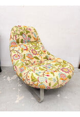 Mid-Century Modern Style Floral Lounge Chair