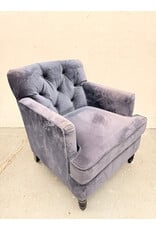 Modern Blue Tufted Back Lounge Chair