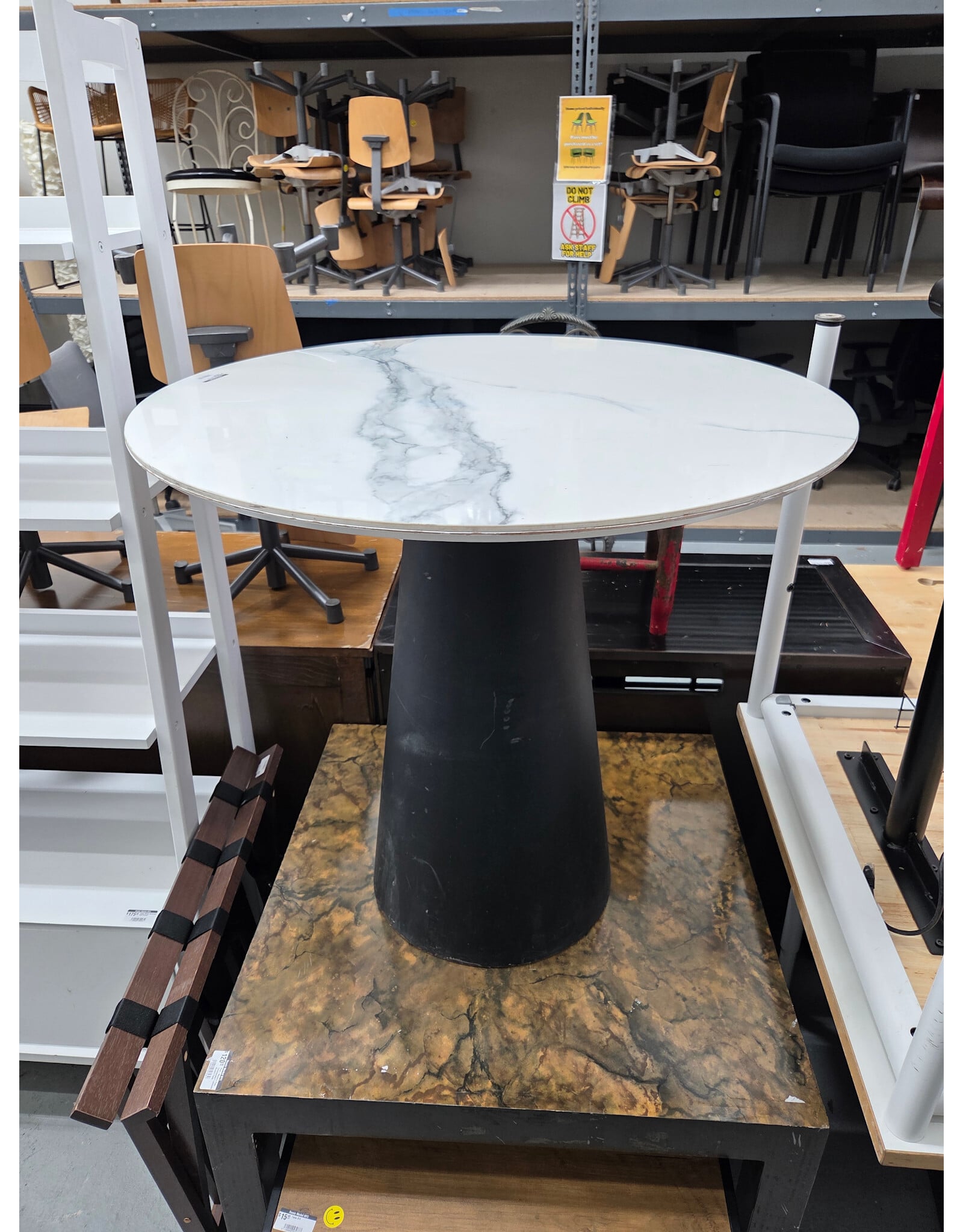 Marble Top Pedestal Table