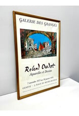 Framed Roland Oudot exhibition poster