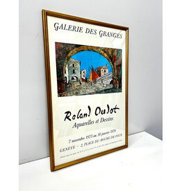 Framed Roland Oudot exhibition poster
