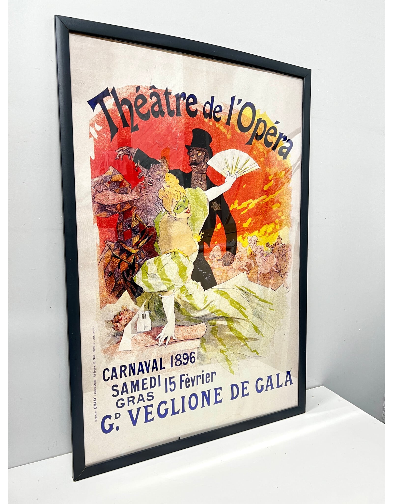 Theatre de l'Opera Carnaval by Jules Cheret, framed poster