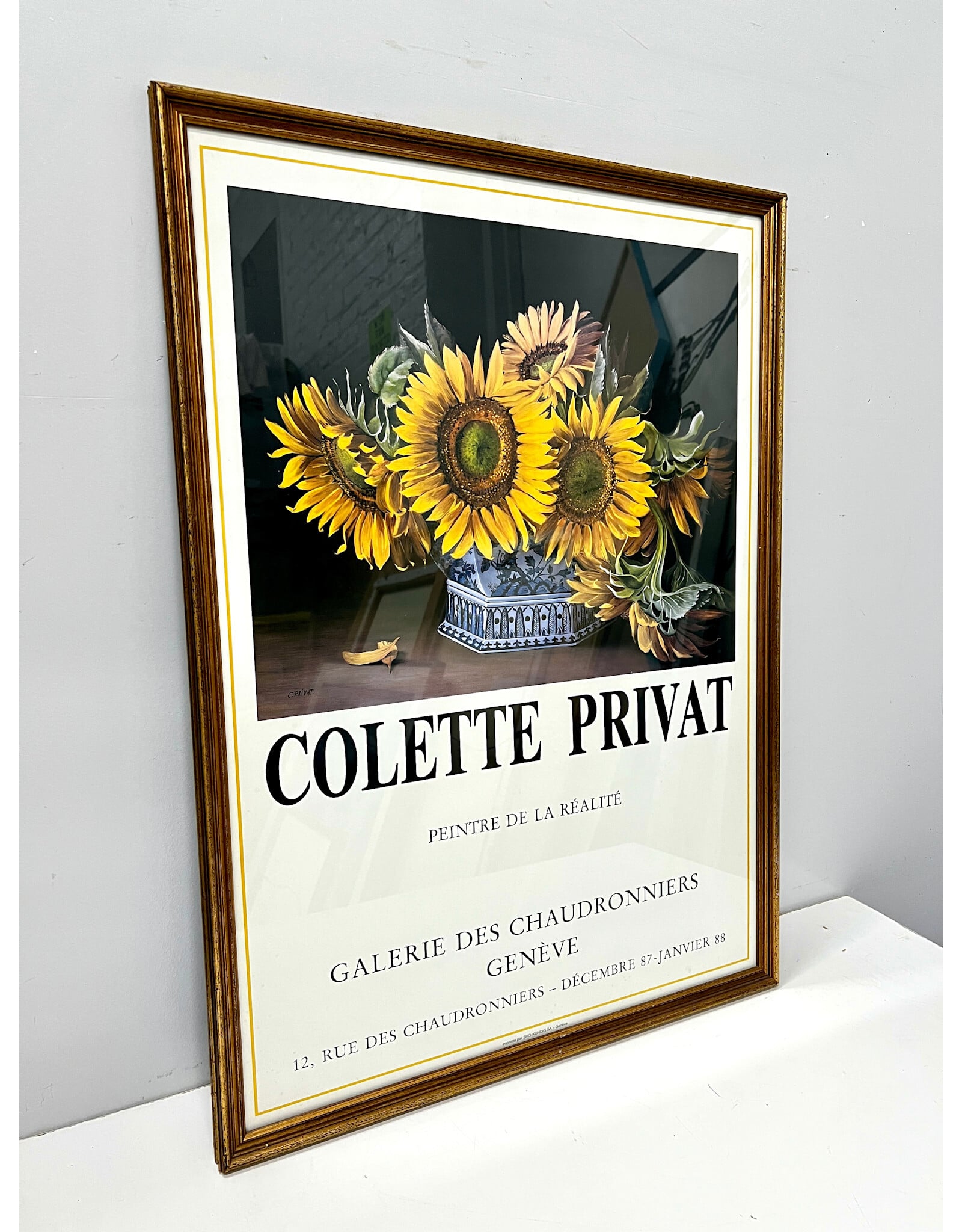 Framed Colette Privat Exhibition Poster