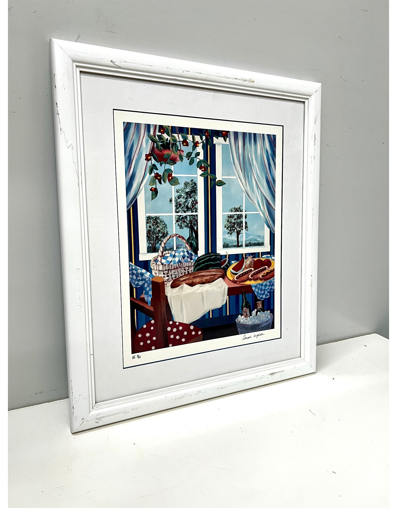 Picnic Delights, framed lithograph, sgnd Sarah Wylde
