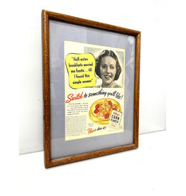 Framed Kelloggs Corn Flakes Ad