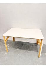 CB2 White Wood Desk