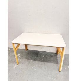 CB2 White Wood Desk