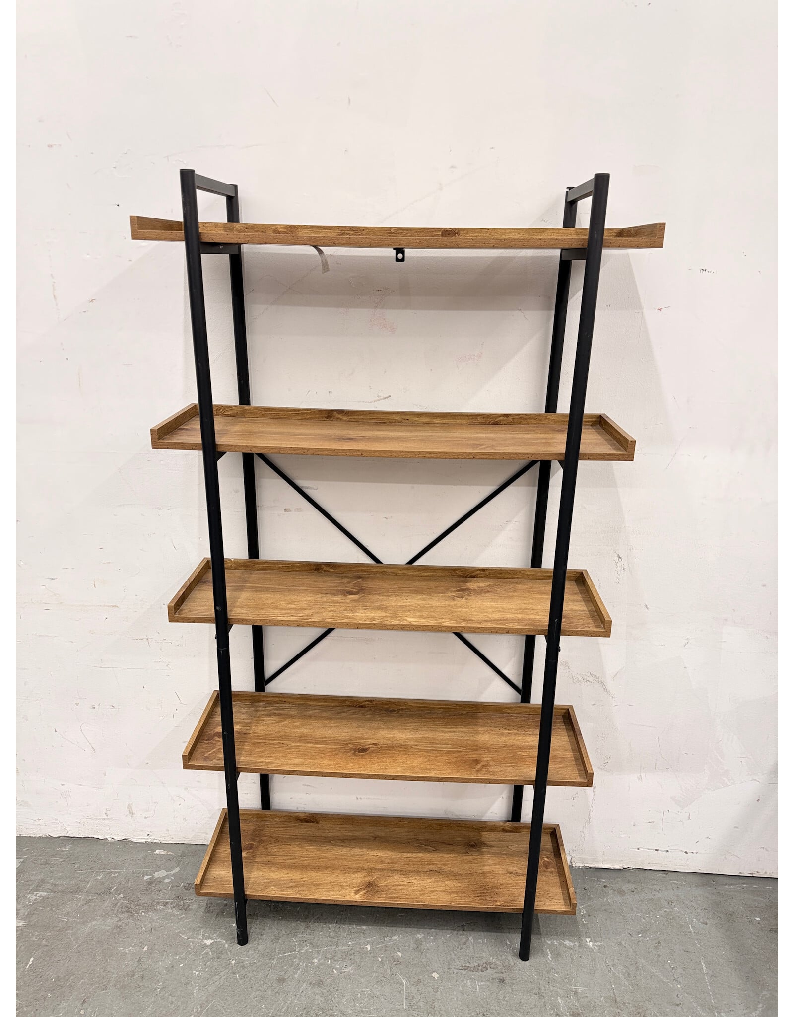 Industrial 5-Tier Bookshelf