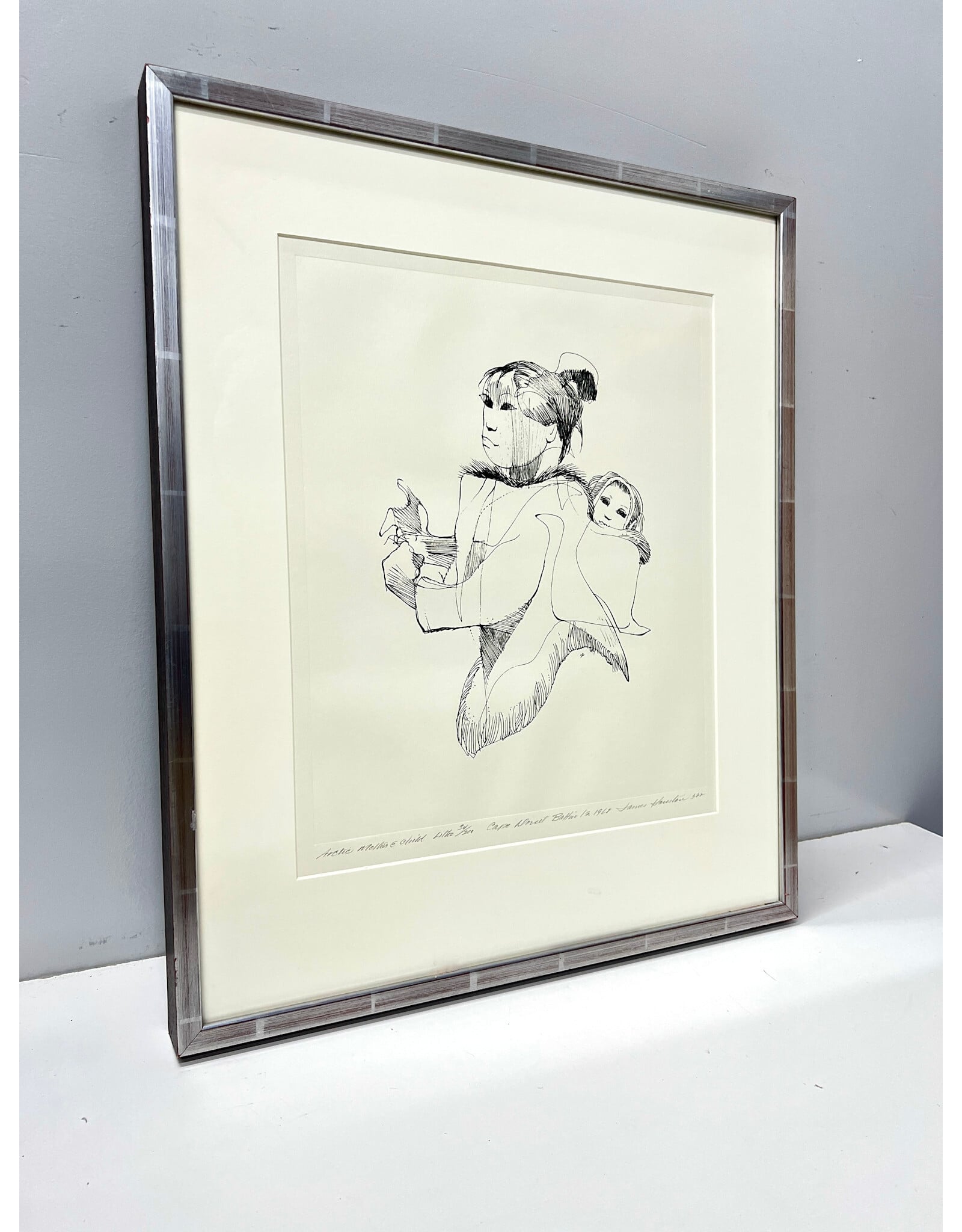 Arctic Mother & Child, framed lithograph, 34/200, sgnd James Archibald Houston