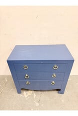 Alexina 3-Drawer Blue Wood Chest