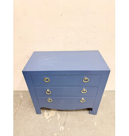 Alexina 3-Drawer Blue Wood Chest