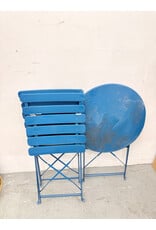 Blue Folding Patio Bistro Set