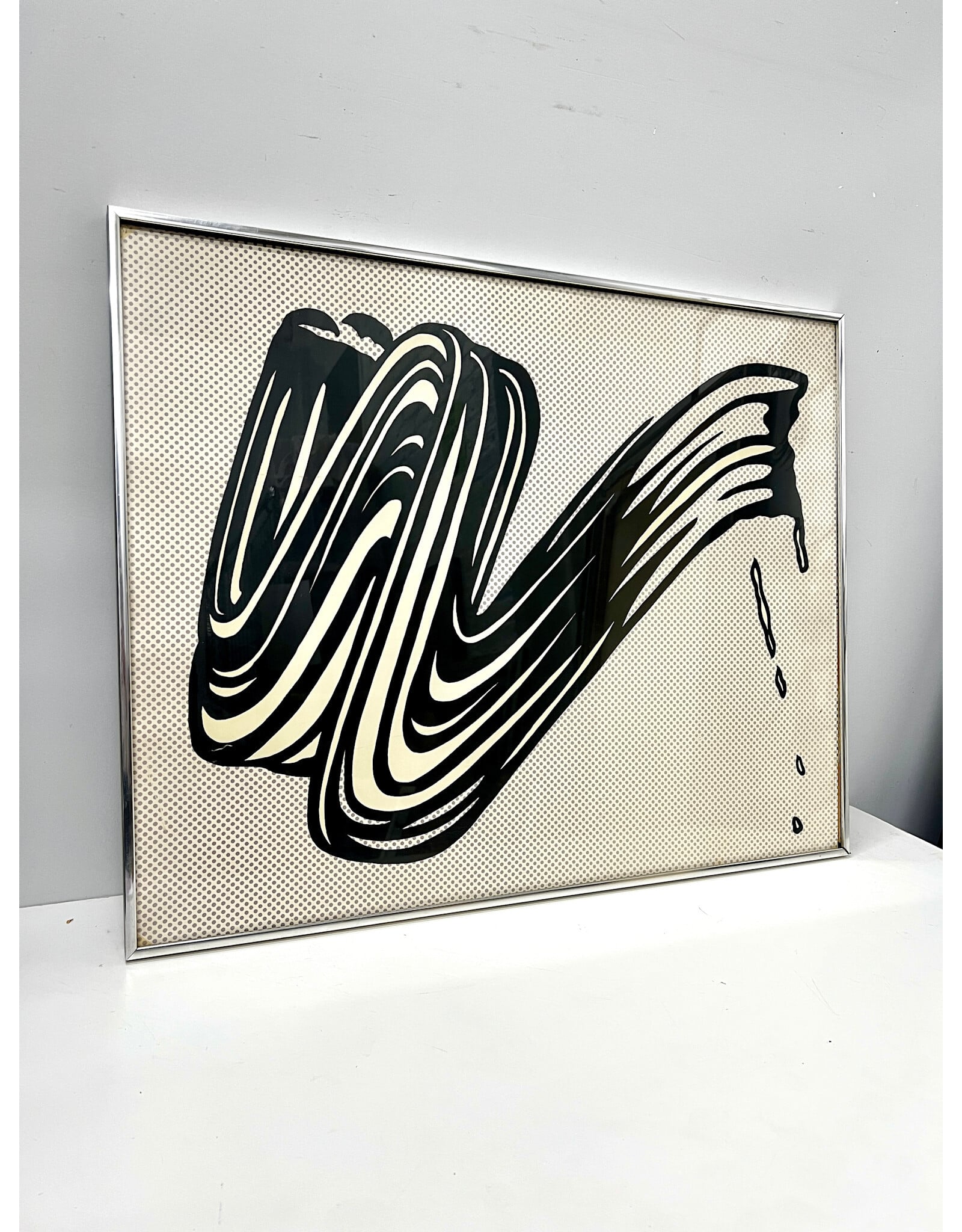 Brushstroke by Roy Lichtenstein, framed serigraph