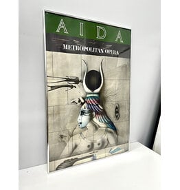 Aida--Metropolitan Opera, 1978, framed vintage poster--AS IS