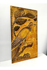 Peace and Love (2 for 1 Special), framed carved wooden wall hanging