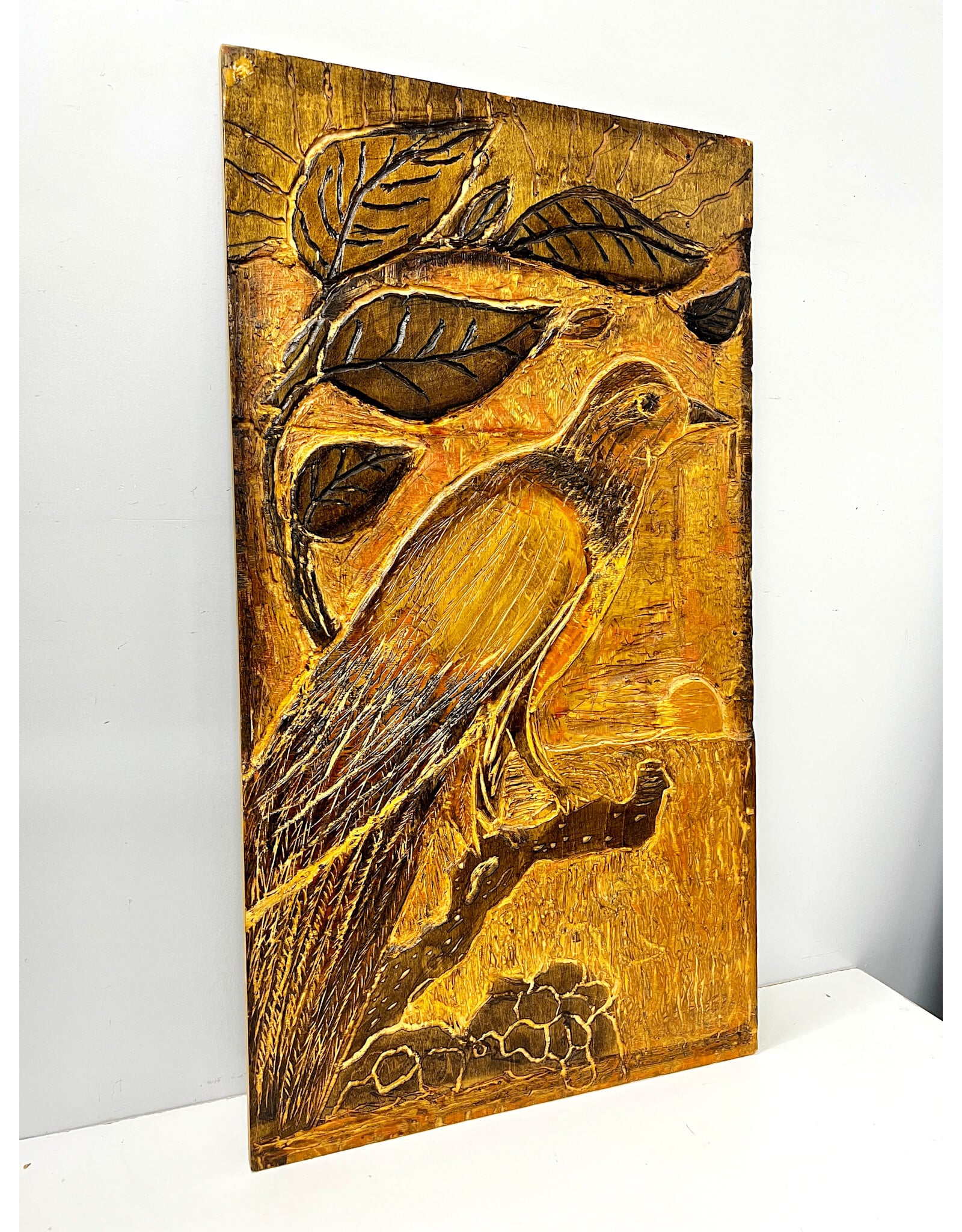 Peace and Love (2 for 1 Special), framed carved wooden wall hanging