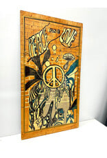 Peace and Love (2 for 1 Special), framed carved wooden wall hanging
