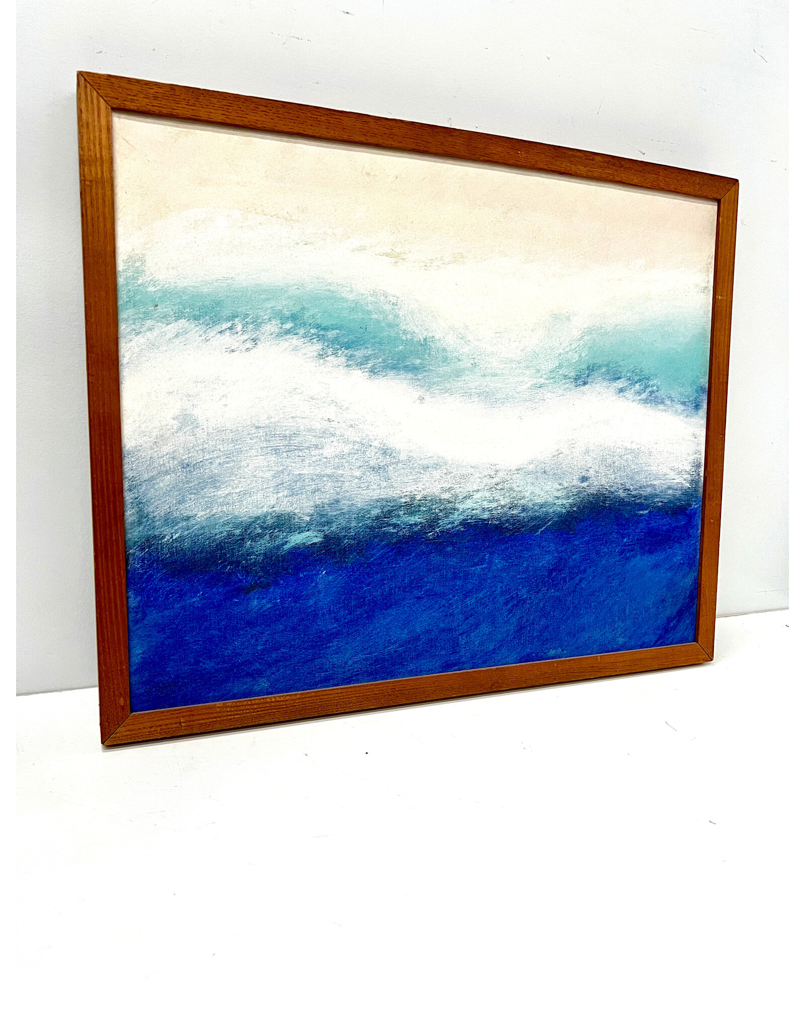 Waves, framed painting, sgnd Bernard Galkin
