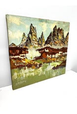 Mountain Homes, painting on canvas, sgnd G. Andersen