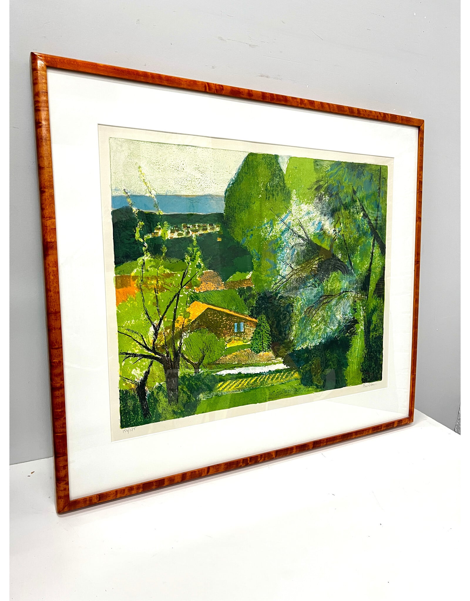 Oliviers en Provence, 154/175, framed lithograph, sgnd Guy Bardone