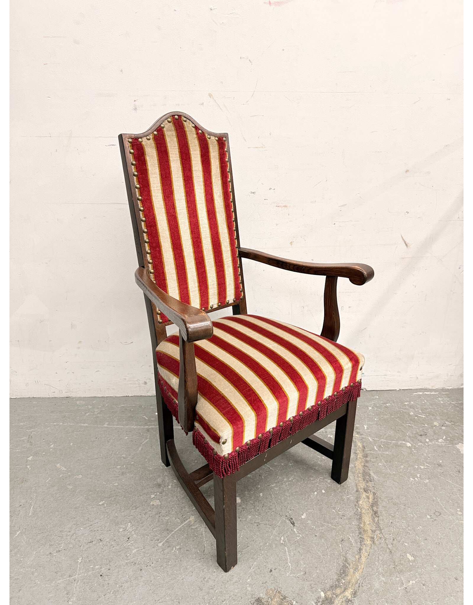 High-Back Wooden Chippendale Style Dining Chair