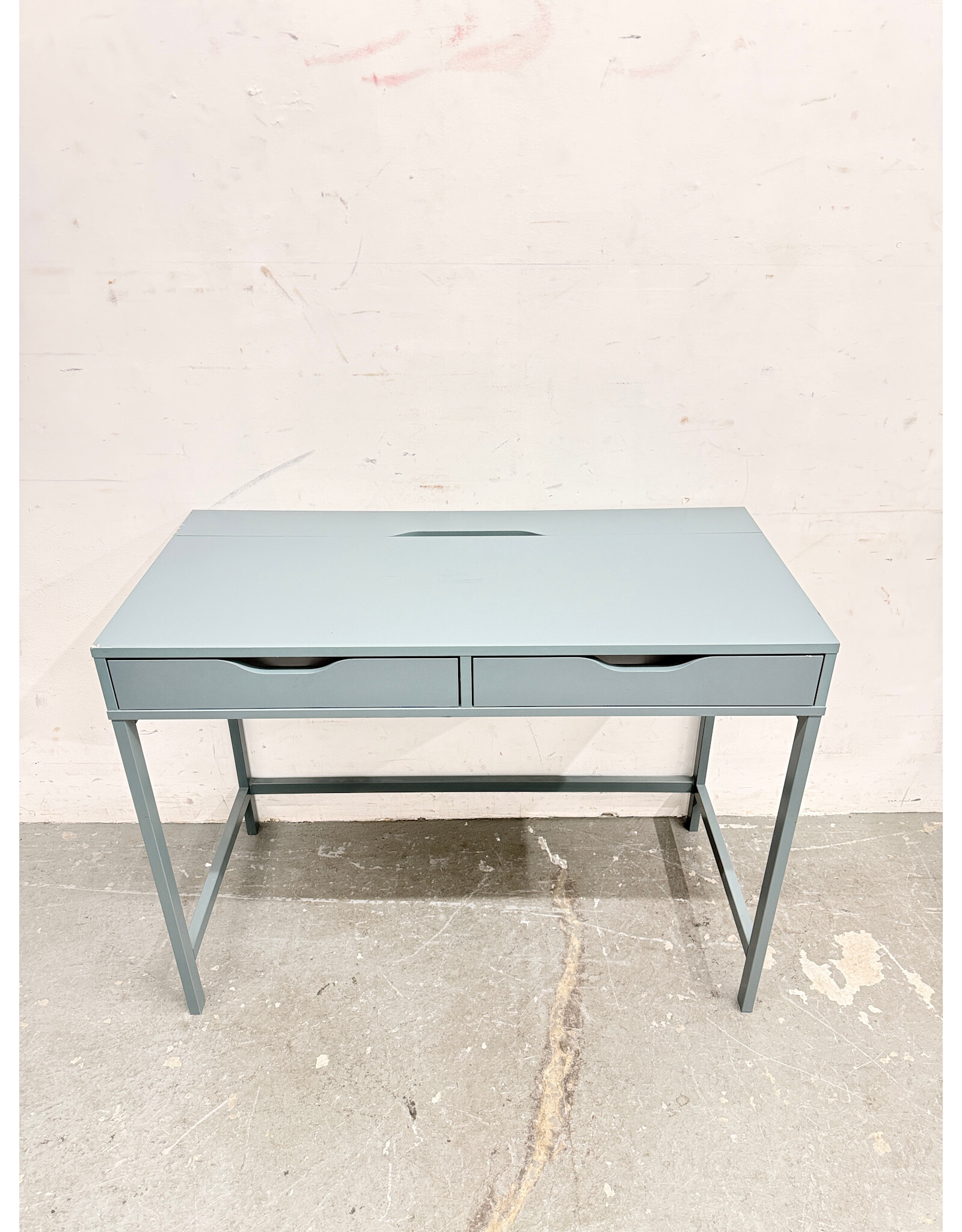 Modern Alex Gray-Turquoise Desk, Ikea
