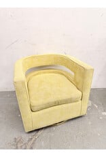 Modern Swivel Barrel Chair in Yellow