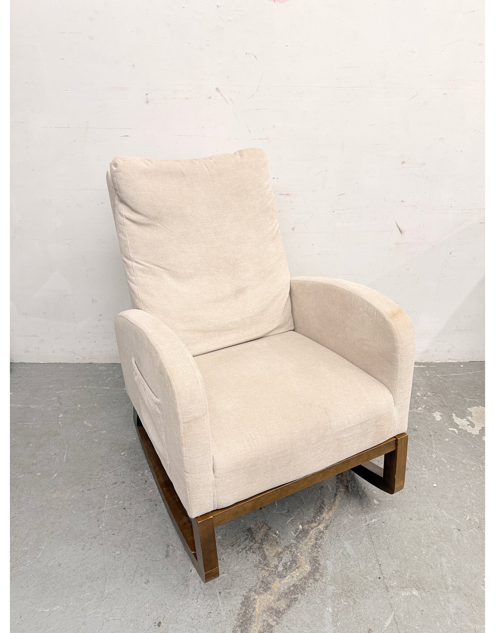 Modern Cream Nursery Rocking Chair