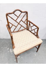 Chinese Chippendale-Style Faux Bamboo Armchair