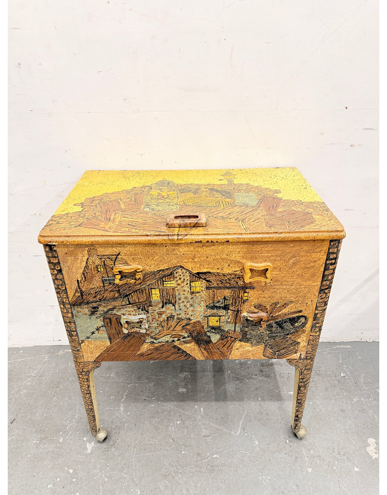 Decorative Rolling Cabinet